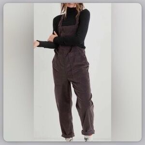 Charcoal Corduroy Overalls